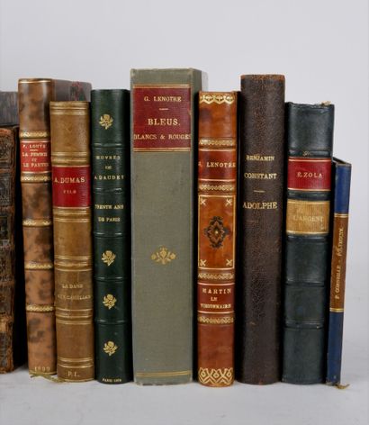 null Lot de livres reliés autour de la littérature : 

CONSTANT (Benjamin), Adolphe....