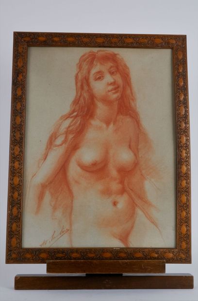 null Adolphe LALIRE dit LA LYRE (1848-1933)

Jeune femme nue aux cheveux longs

Sanguine...