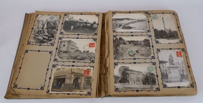 null Album de cartes postales anciennes essentiellement de villes portuaires des...