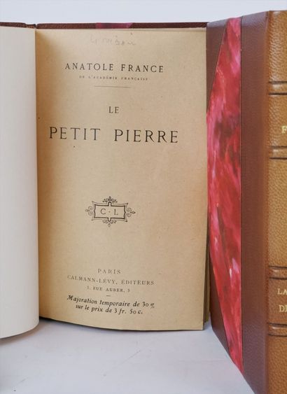 null France (Anatole). Suite of 3 books including : 

Le livre de mon ami 1897

The...