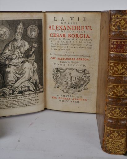 null Lot de livres XVIII comprenant : 

GORDON (Alexandre). Vie du Pape Alexandre...