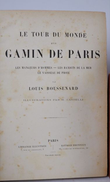 null Lot de livres autour de la France et de Paris comprenant : 

BOUSSENARD (Louis),...