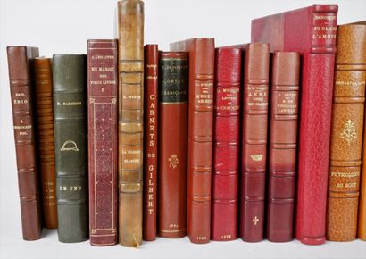 null Lot of bound books including: 

BANVILLE de (Théodore), Contes Féeriques, with...