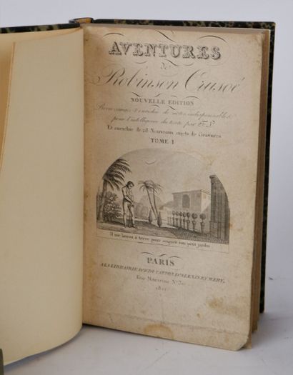 null DEFOE (Daniel). The adventures of Robinson Crusoe. Paris ; A la Librairie d'Education...