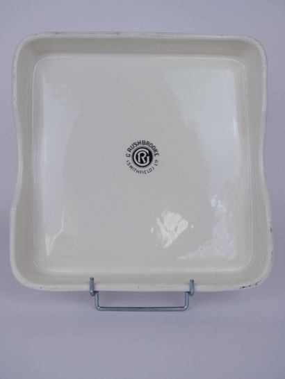 null G.RUSHBROOKE Smithfield

Square ceramic trivet inscribed "PURE BUTTER".

English...
