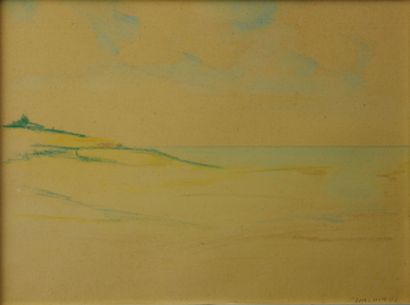 null 20th century school 

Maritime landscape

Colored pencils on paper signed lower...