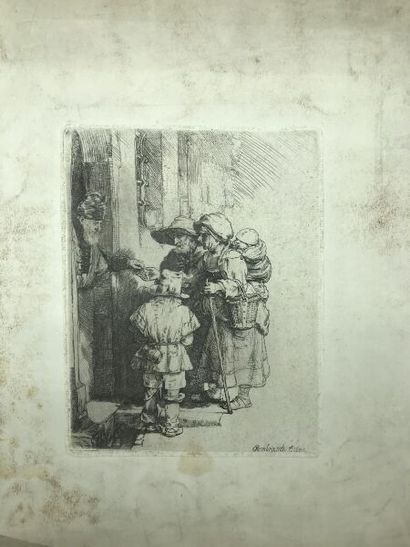 null REMBRANDT VAN RIJN (1606-1669)

Les Mendiants recevant l'Aumône.

Eau-Forte,...