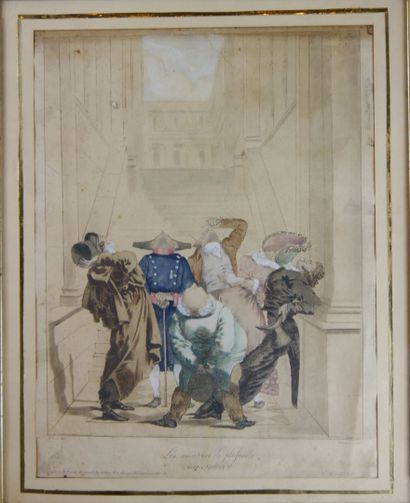 null D'après de BUCOURT (1755-1832)

Les amateurs de plafonds au salon

Gravure réhaussé...