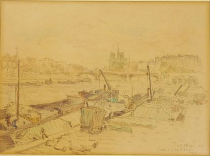 null Jules MERLE (19th-20th Century)

Port Henri IV

Pencils on paper signed lower...