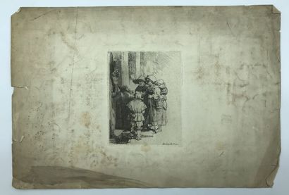 null REMBRANDT VAN RIJN (1606-1669)

The Beggars Receiving Alms.

Etching, drypoint.

Nice...