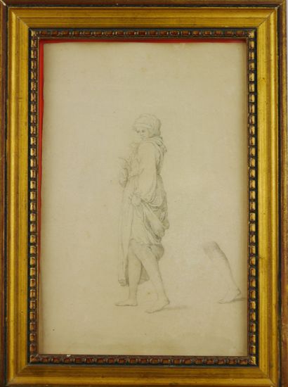 null French school of the 19th century 

Study of a Standing Man

Graphite on paper

26...