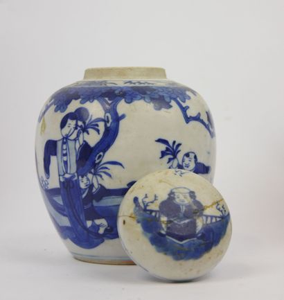 null CHINE & JAPON

Lot en porcelaine blanc bleu comprenant : 

- Un pot a gingembre...