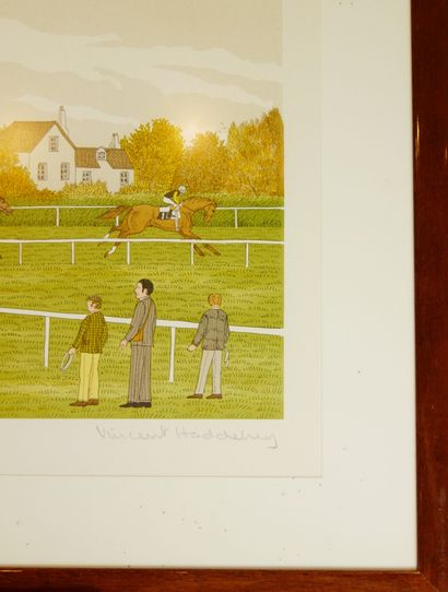 null Vincent HADDELSEY (1929/34-2010)

The racecourse

Lithograph in color numbered...