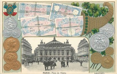 null 12 CARTES POSTALES PARIS : Cartes illustrées couleurs, Artist Atelier H.Guggenheim...