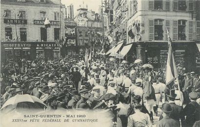 null 16 CARTES POSTALES SPORT : Sélection Aisne - Saint Quentin - Mai 1910 - XXXVI...