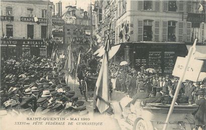 null 16 CARTES POSTALES SPORT : Sélection Aisne - Saint Quentin - Mai 1910 - XXXVI...