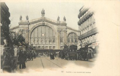 null 35 CARTES POSTALES PARIS : Les Gares. Dont" Gare St Lazare et Rue d'Amsterdam...