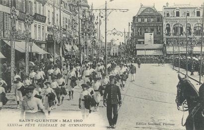 null 16 CARTES POSTALES SPORT : Sélection Aisne - Saint Quentin - Mai 1910 - XXXVI...