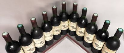null 11 bouteilles Château PETIT VILLAGE - Pomerol 1983 Etiquettes légèrement tachées....
