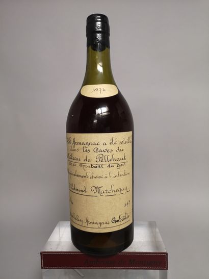 null 1 magnum ARMAGNAC - Château de PELLEHAUT 1974 Mis en bouteille le 12-11-2002...