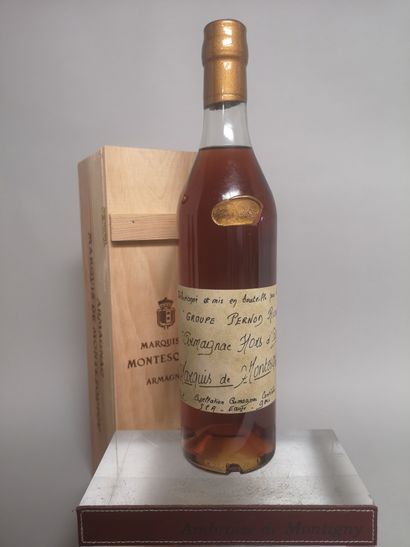  1 bouteille ARMAGNAC hors d'age -Marquis de MONTESQUIEU En coffret bois.