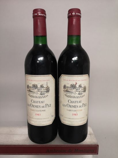 null 2 bouteilles Château ORMES de PEZ - Saint Estephe 1985 Etiquettes légèrement...