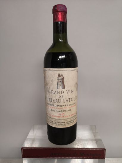 null 1 bouteilles Château LATOUR - 1er Gcc Pauiilac 1948 Etiquette légèrement tachée...