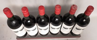 null 6 bouteilles Château CANON - 1er Gcc Saint Emilion 1981 Etiquettes légèrement...