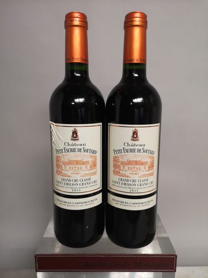 null 2 bouteilles Château PETIT FAURIE DE SOUTARD - Saint Emilion Grand cru 2015...