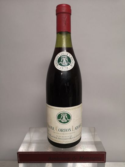 null 1 bouteille ALOXE CORTON - L. LATOUR 1978 Etiquette légèrement tachée. Niveau...