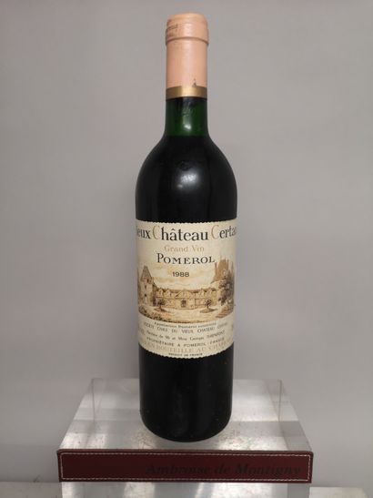 null 1 bouteille VIEUX CHATEAU CERTAN - Pomerol 1988 Etiquette légèrement tachée....