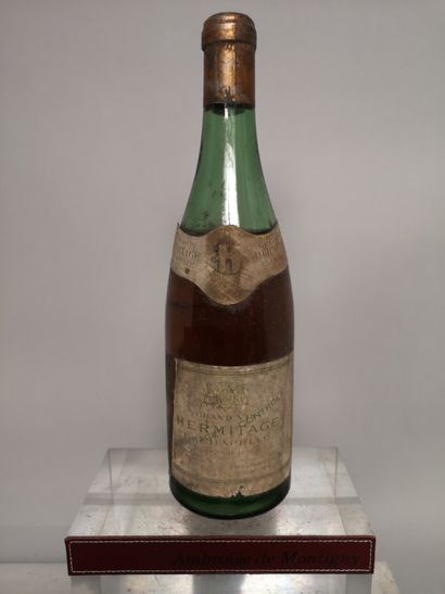 null 1 bouteille HERMITAGE "La Chapelle" Blanc - Paul JABOULET 1933? Etiquette tachée...