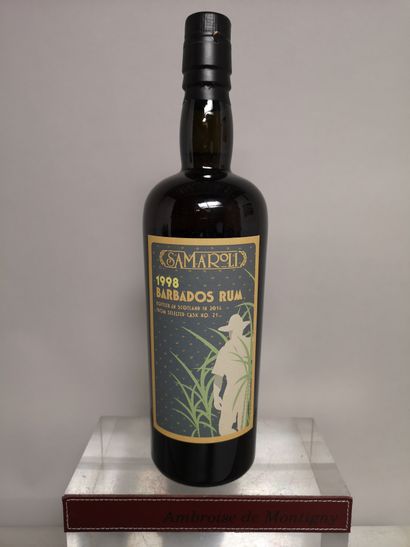 null 1 bouteille RHUM - SAMAROLI "Barbados Rum" 1998 Mis en bouteille en 2014. "Cask...