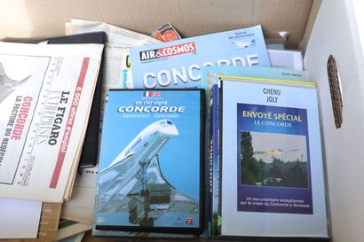 null CONCORDE. 

Box of documentation, newspapers, magazines, books, press clippings,...