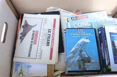 null CONCORDE. 

Box of documentation, newspapers, magazines, books, press clippings,...