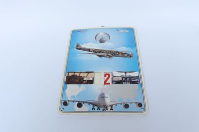 null AIR FRANCE PERPETUAL CALENDAR.

In illustrated cardboard made for the 75 years...