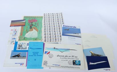 null CONCORDE AIR FRANCE. 

Lot of documentations: safety instructions, menu, mailbags,...