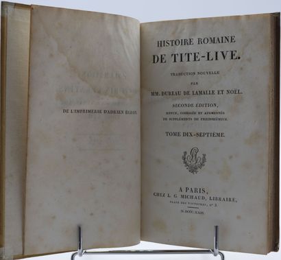 null TITE-LIVE. Histoire romaine de Tite live. Seconde édition. Paris, Michaud, 1824,...