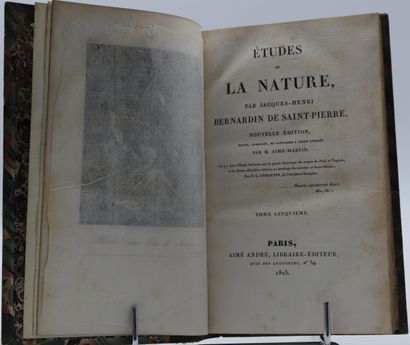 null BERNARDIN DE SAINT- PIERRE. Etudes de la nature. Nouvelle édition. Paris, Aimé...