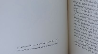 null RABELAIS. OEuvres complètes. Paris, Imprimerie Nationale, 1957, 5 vol. in-8,...