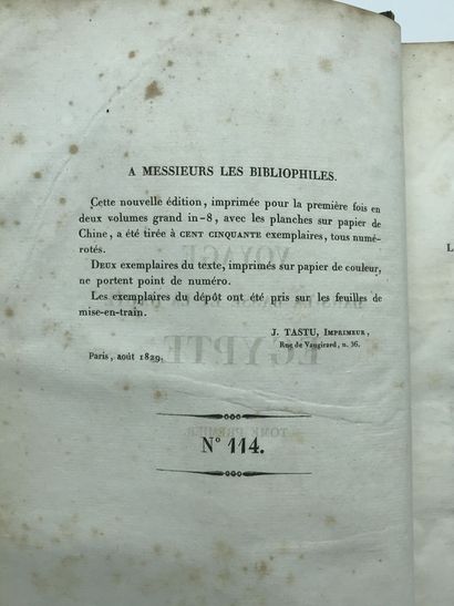 null DENON (Baron Vivant). Voyage dans la haute et basse Egypte. Paris, Baudoin,...