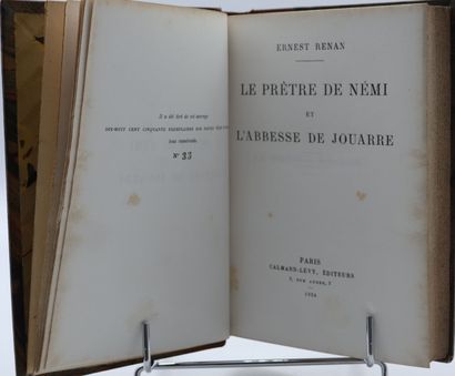 null RENAN (E.). Le prête de Nemi et labesse de Jouarre. Paris, Lévy, 1924, in-8,...