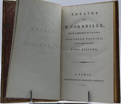null CORNEILLE. Théâtre. Paris, Bossange, 1787,12 vol. in-8, veau marbr., dos lisse,...