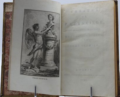 null CORNEILLE. Théâtre. Paris, Bossange, 1787,12 vol. in-8, veau marbr., dos lisse,...