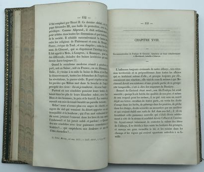 null DUBOIS. Histoire de l'abbaye de Morimond. Dijon, 1852, in-8, plein chag. vert,...