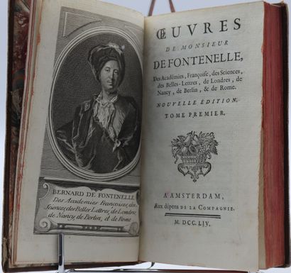 null FONTENELLE. Oeuvres. Amsterdam, aux dépens de la compagnie, 1754, 6 vol. in-12,...