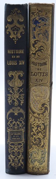 null GABOURD. Histoire de Louis XIV. Tours, Mame, s.d., 2 vol. in-8, cart. édit....