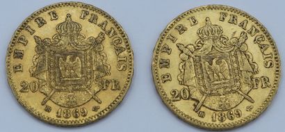 null 2 Monnaies 20 Francs OR. Napoléon III.

1869 BB.

Poids : 6,44grs.



Estimation...