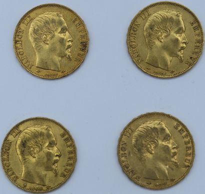 null 4 Monnaies 20 Francs OR. Napoléon III.

1859 A x 3et BB x 1.

Poids : 25,76grs



Estimation...