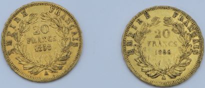 null 2 Monnaies 20 Francs OR. Napoléon III.

1858 A.

Poids : 12,80grs



Estimation...
